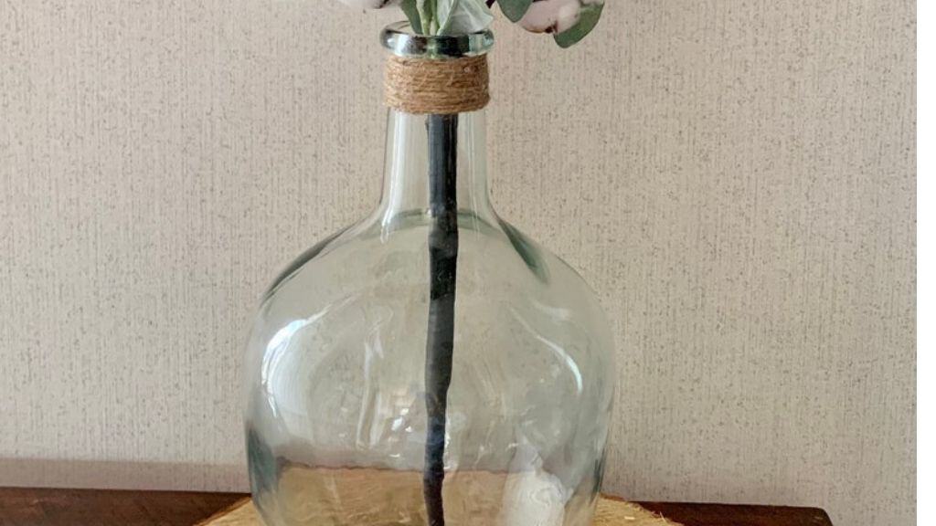 Farmhouse Glass Jug with Jute Twine