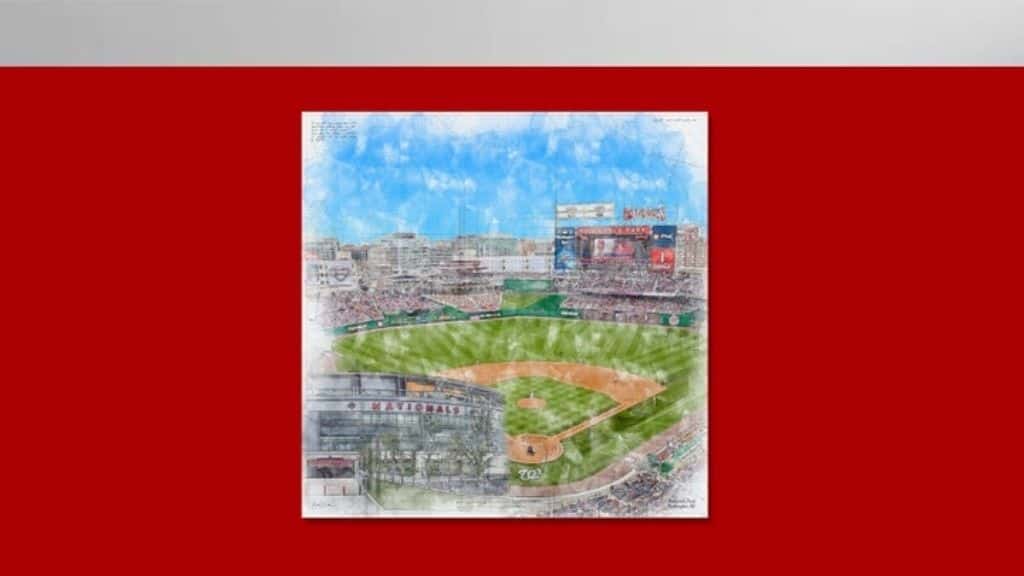 Nationals Park Sketch Art Canvas