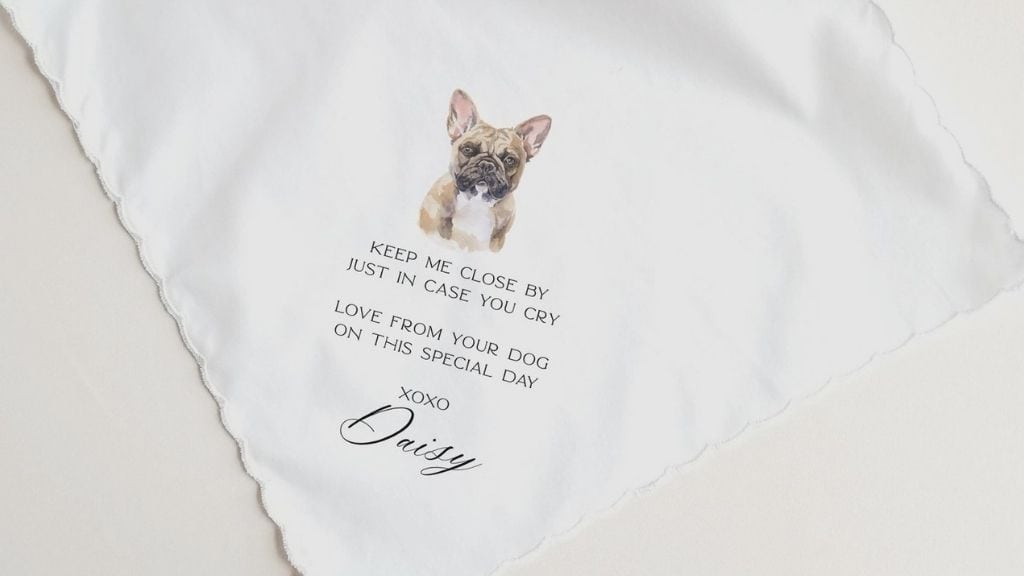 Fur-baby Cotton Wedding Handkerchief