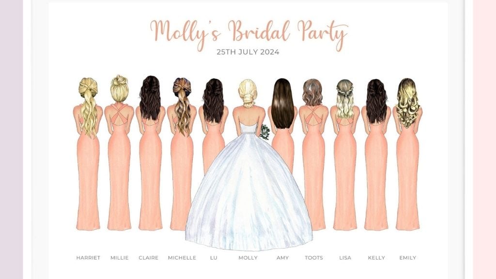 Personalised Bridesmaid Print