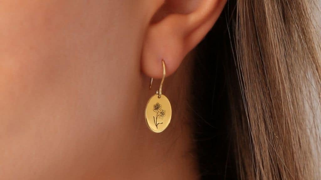 Birth Flower 14K Gold-Plated Earrings