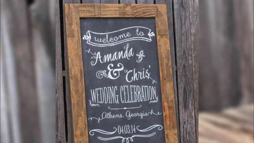 Chalkboard Wedding Welcome Sign