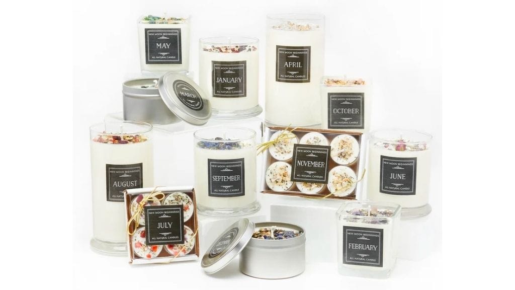 Handmade Birthstone Tealight Candle Set