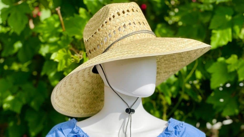 Natural Straw Gardening Hat with Adjustable Strap