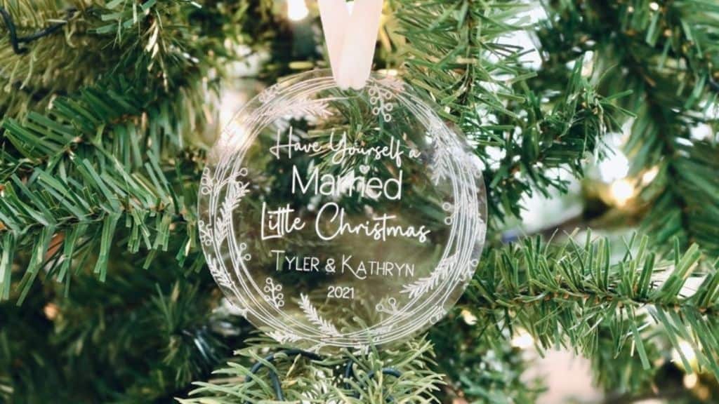 Married Little Christmas Custom Ornament