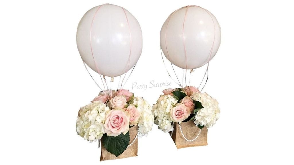 Pearl White 24" Hot Air Balloon with Net