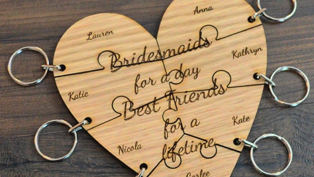 Personalised Heart Jigsaw Keyring Set