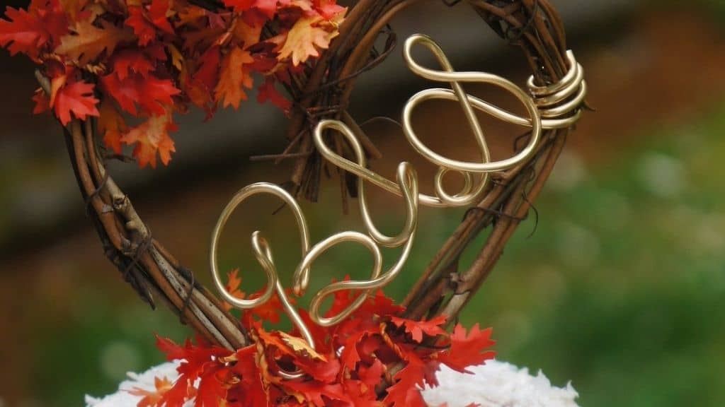 Personalized Fall Leaves Cake Topper