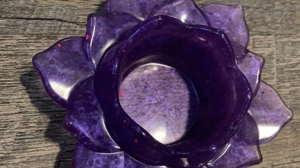 Resin Lotus Flower Candle Holders