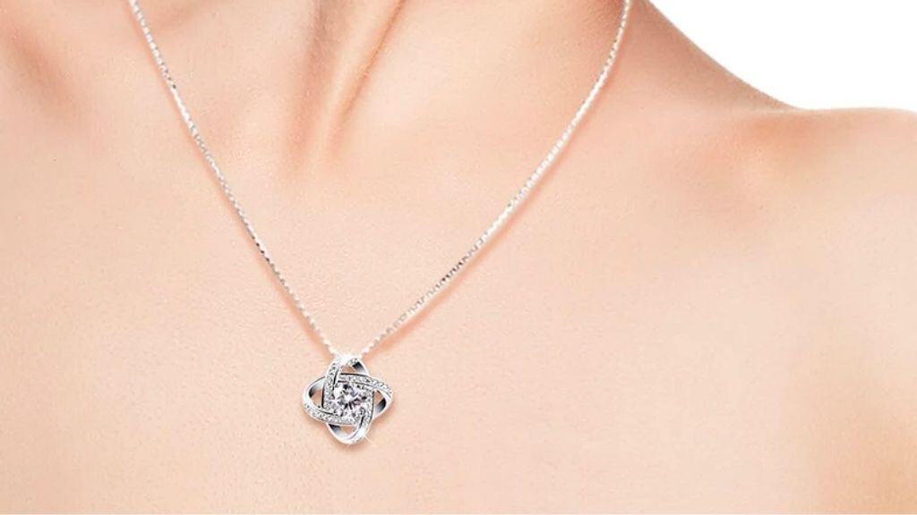 Sterling Silver Love Knot Necklace