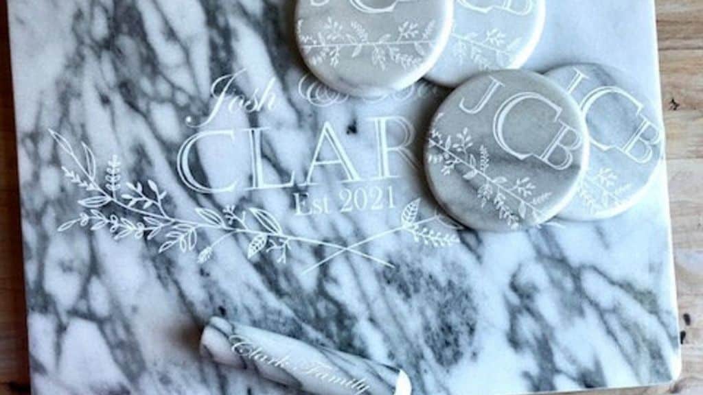 Large Personalized Marble Charcuterie Board