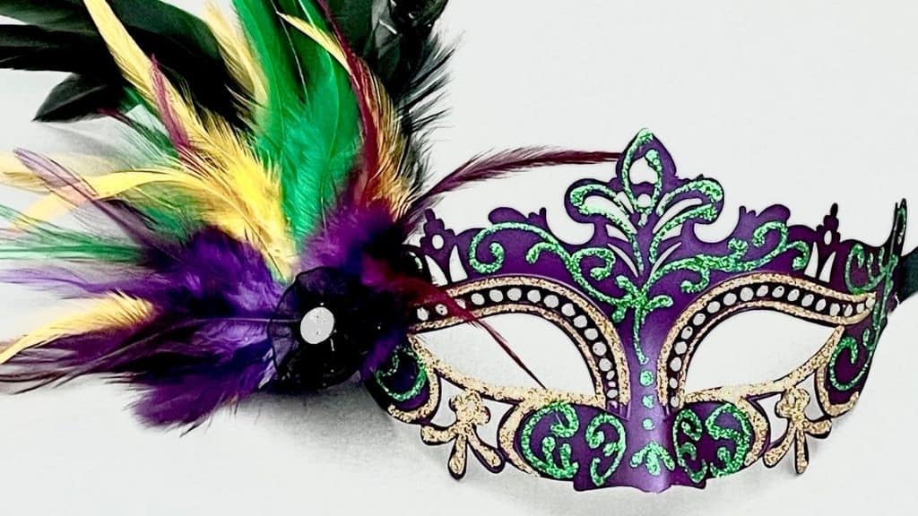 Purple Swan Feather Masquerade Mask
