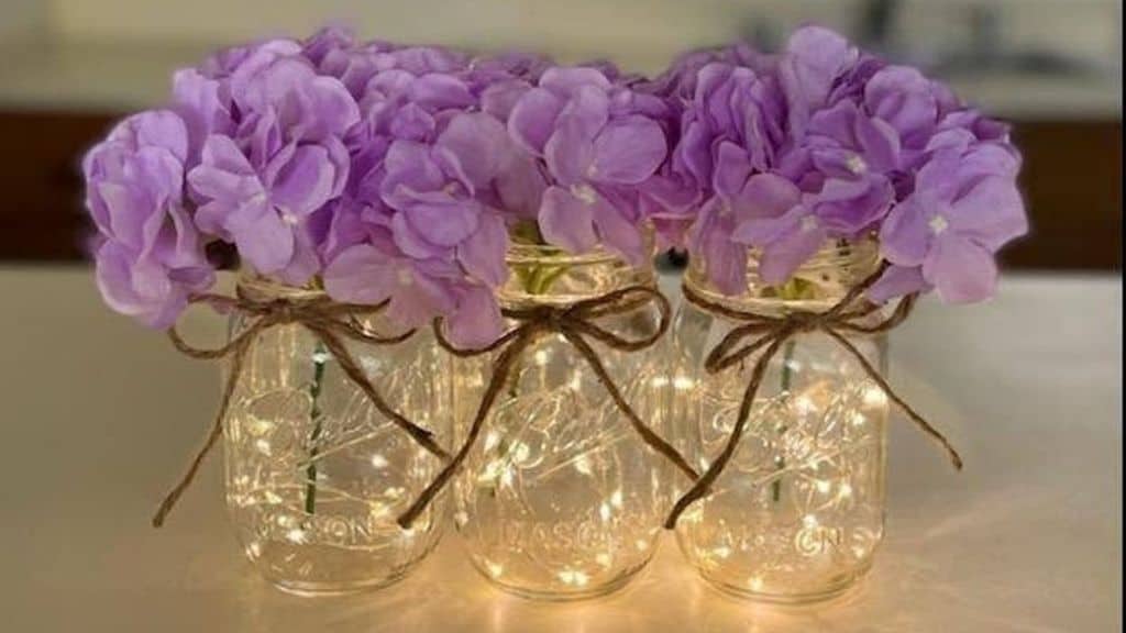 Mason Jar with LED Lights