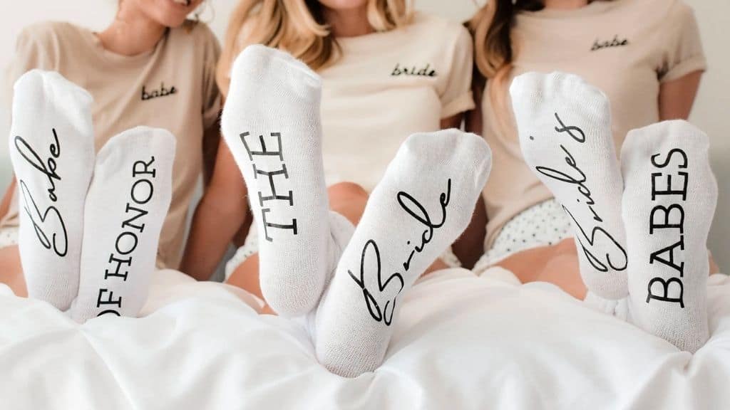 Bride's Personalized Knee-High Wedding Socks