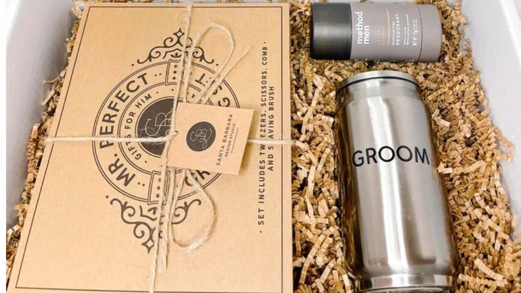 Groom Gift Box with Tumbler and Grooming Kit