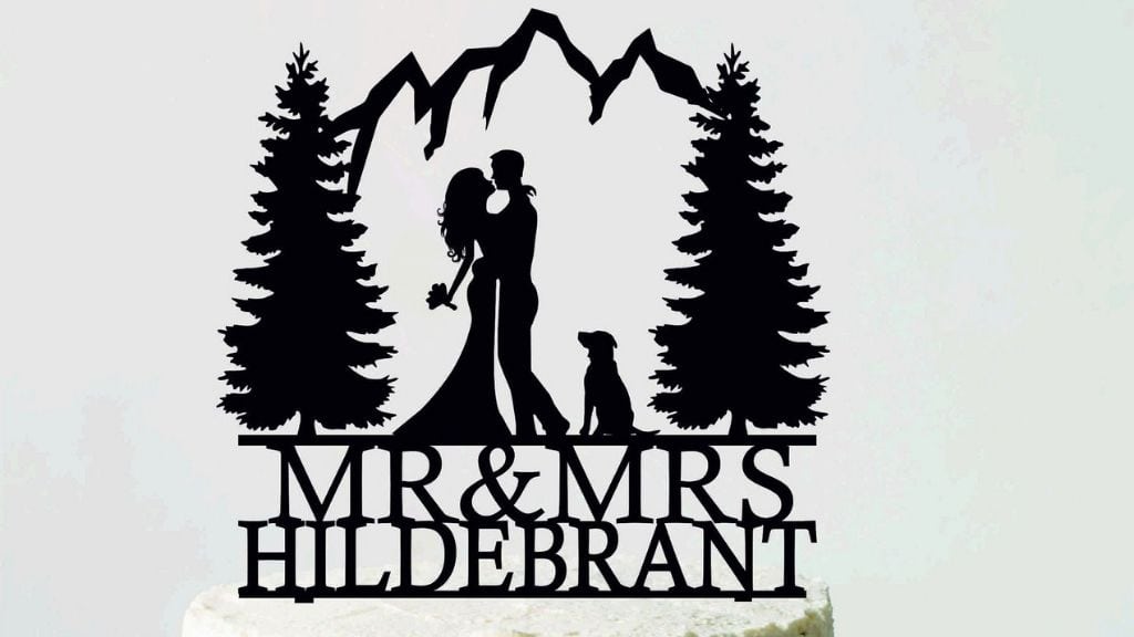 Mountain Wedding Cake Topper
