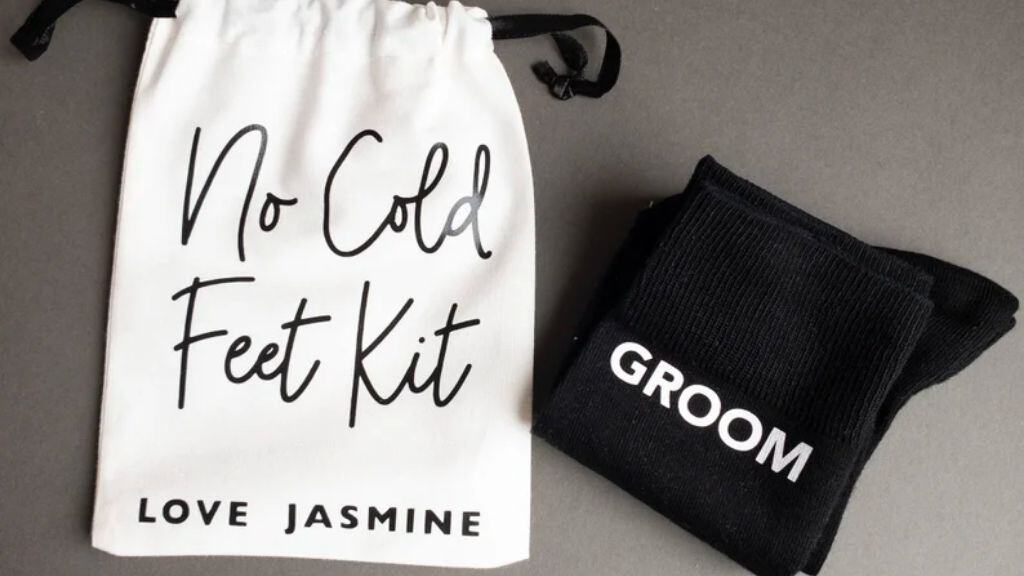 Personalised Groom Cotton Socks & Bag
