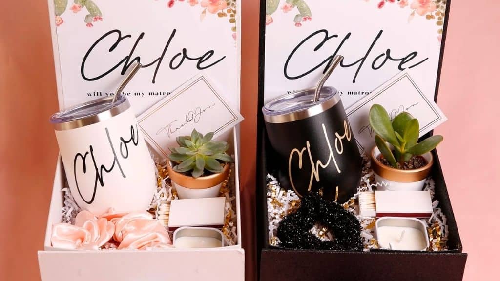 Bridesmaid Proposal Box with Custom Topper