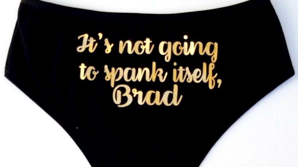 Personalized Gold Lettering Panties