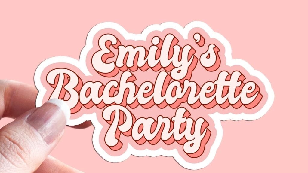 Retro Bridal Custom Sticker Designs