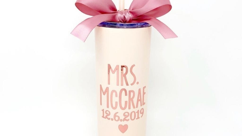 Personalized Mrs Stainless Steel Skinny Cup