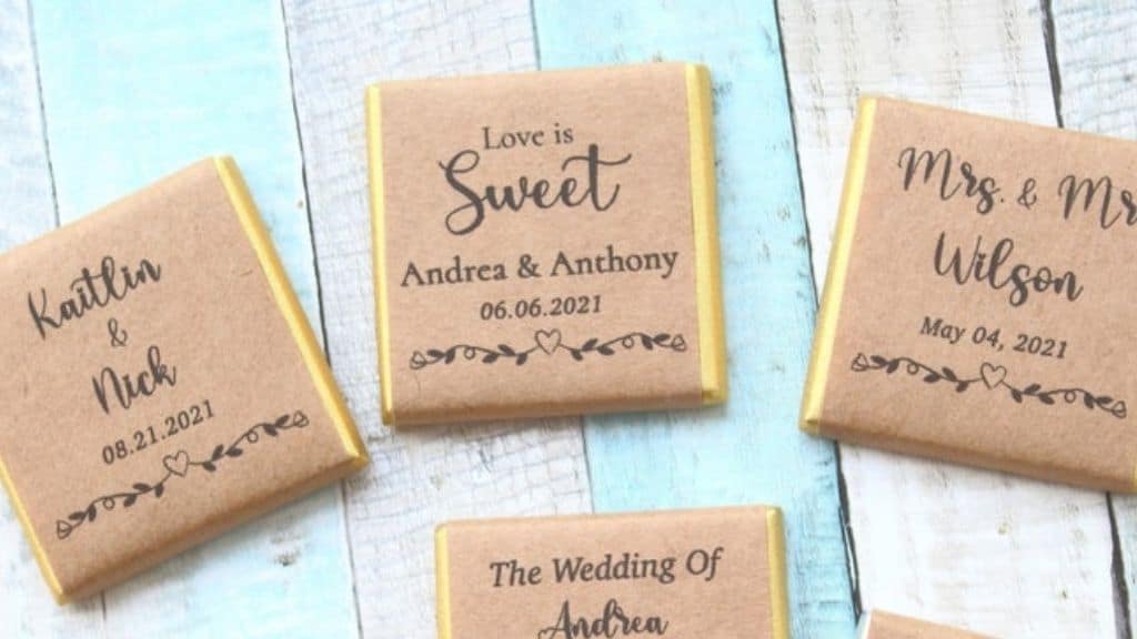 Rustic Chocolate Wedding Favors