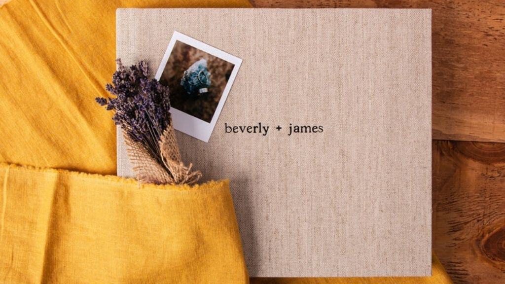 Fuji Instax Personalized Linen Guest Book