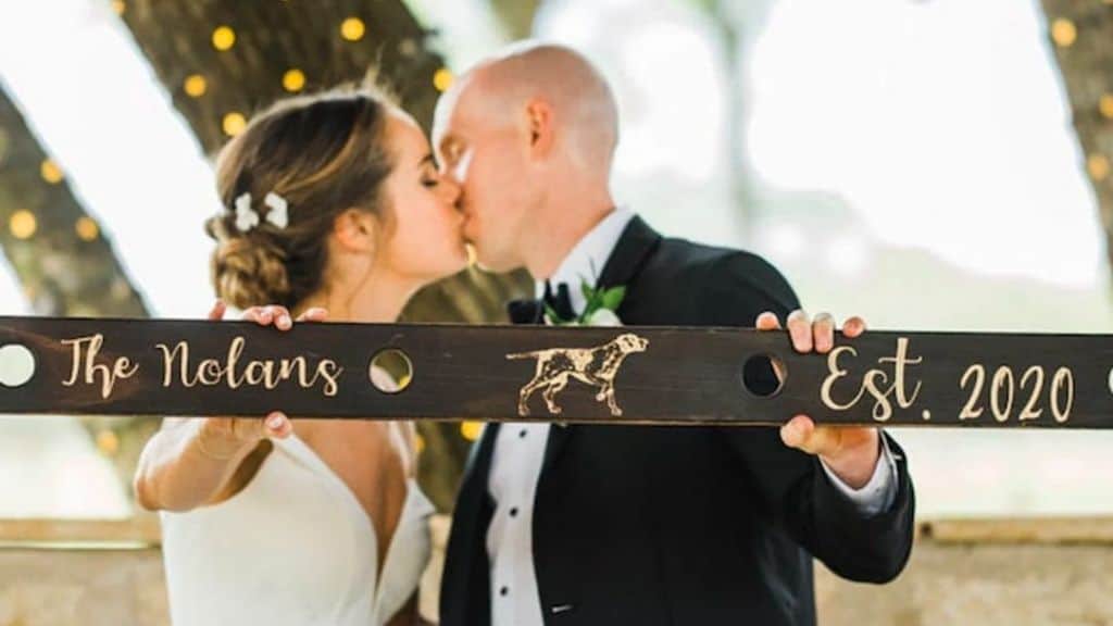 Customized Hand-Torched Wedding Ski