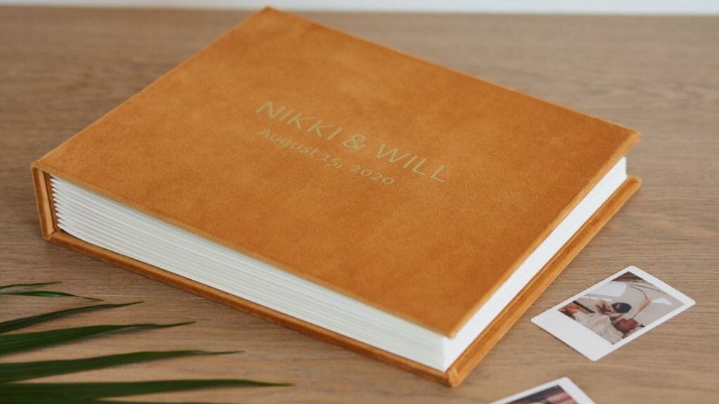 Personalized Velvet Wedding Guest Book