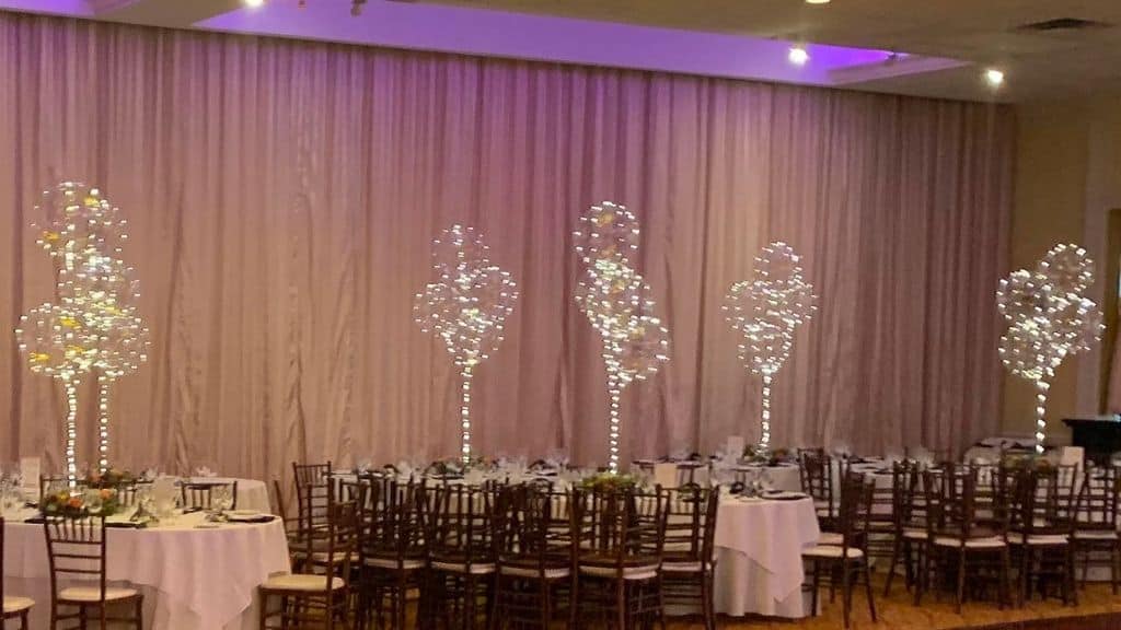 12 Warm White LED Balloons