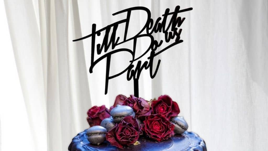 Til Death Do Us Part Halloween Cake Topper