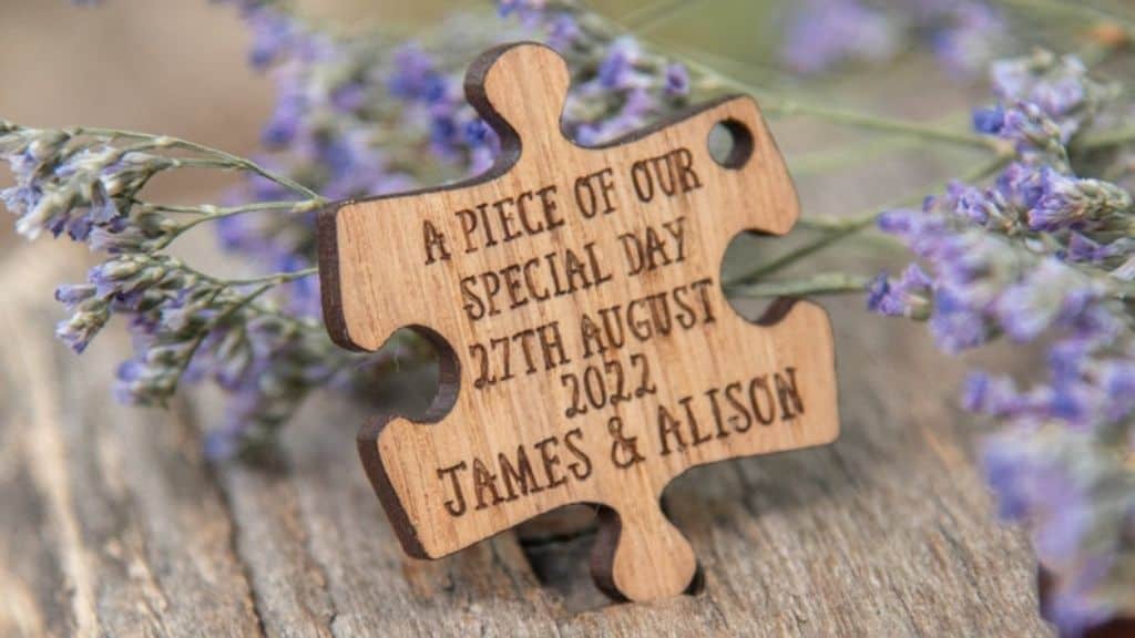 Wooden Puzzle Wedding Favors