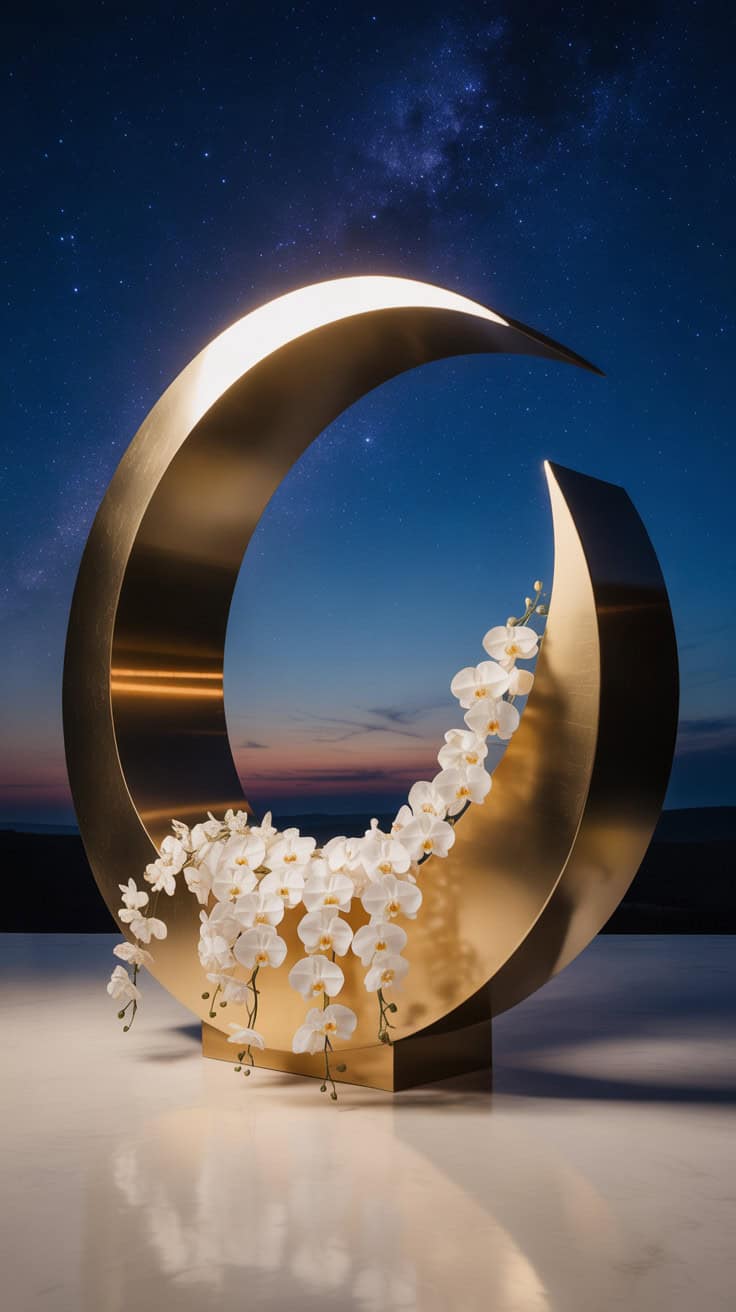 a photograph of a striking crescent