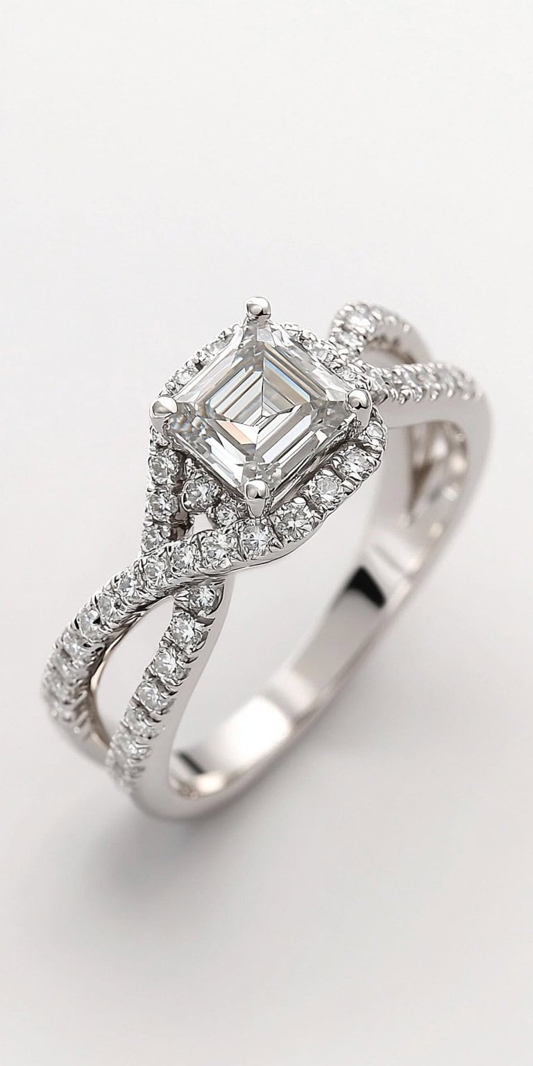 jakecain7 A photorealistic image of a 14K white gold diamond 949bb623 2c64 45c6 9bcd f3ac762b25d1 2