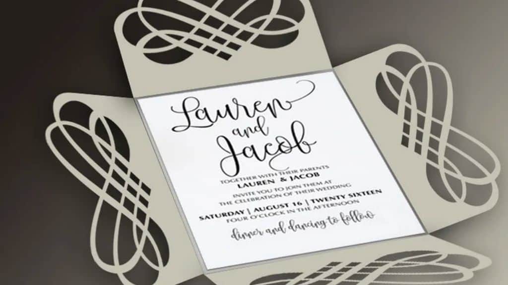 18 Scroll Lace Envelope and Card Templates