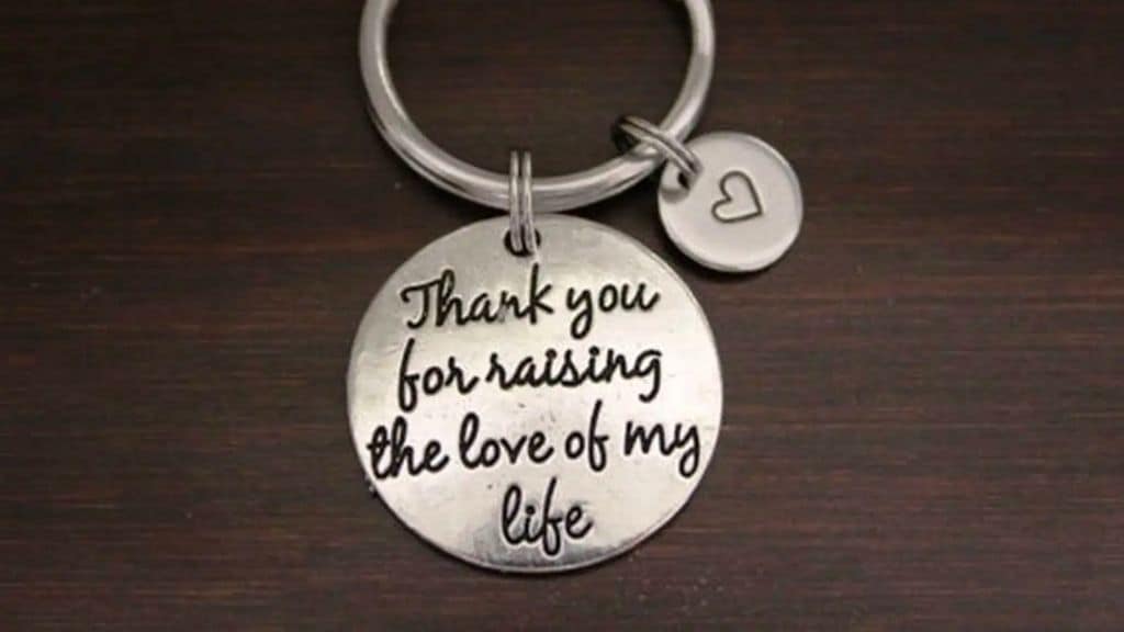 Thank You Keychain with Custom Charm