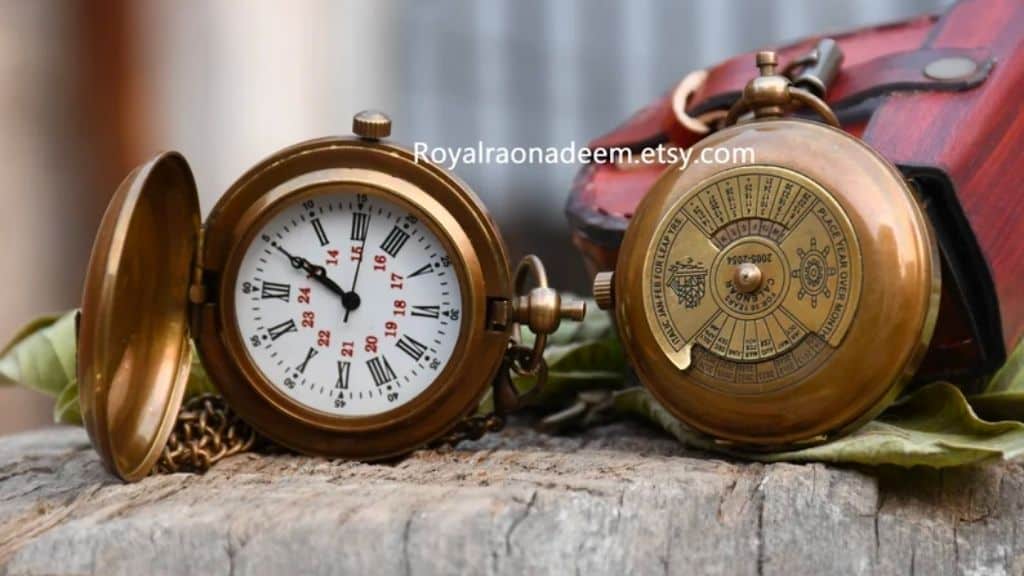 Personalized Pocket Watch with 50 Year Calendar