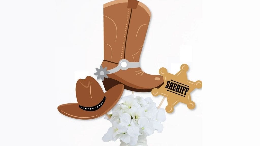 Western Hoedown Cowboy Party Centerpiece Sticks
