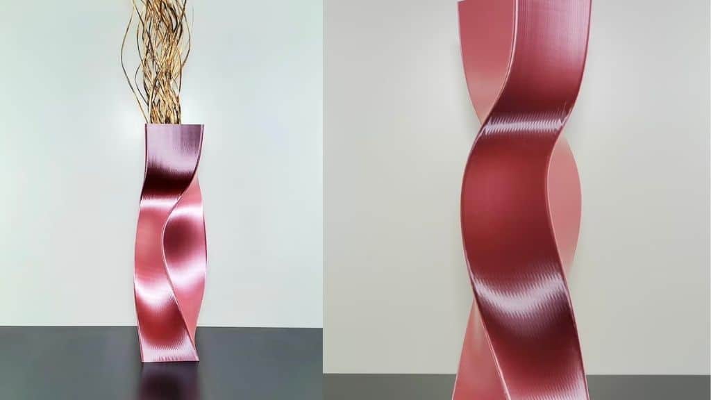 Tall Geometric Rose Gold Vase