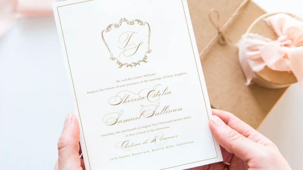 Monogram Wedding Invitation Template