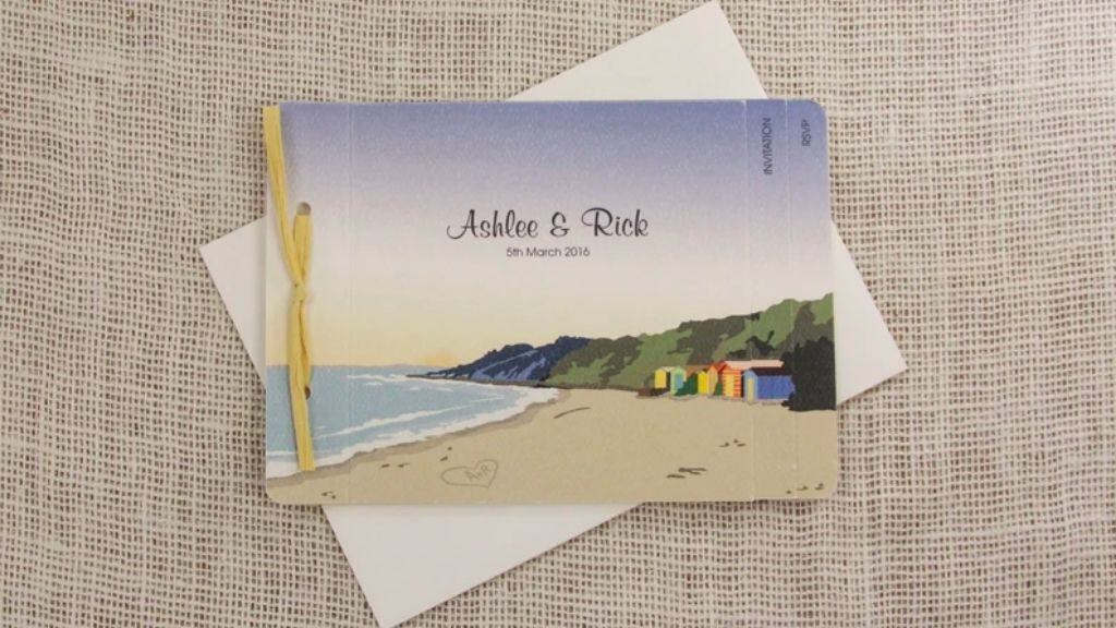 Beach Sunset 3-Page Wedding Booklet