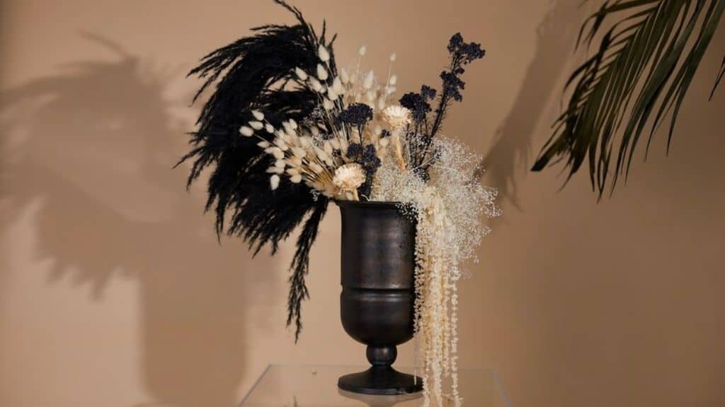 Black Wedding Statement Centerpiece