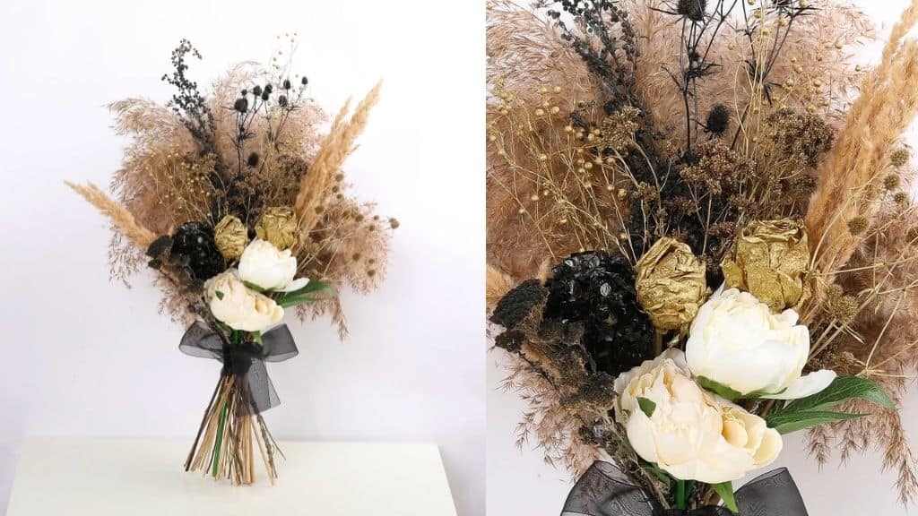 Black Ivory Gold Pampas Grass Bouquet