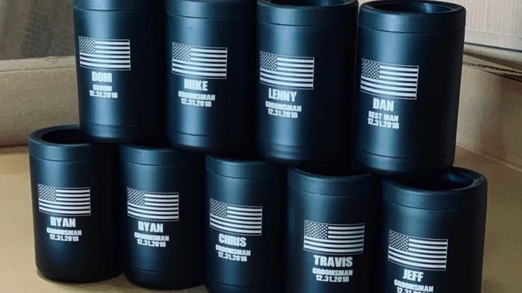 Matte Black Stainless Steel Can Cooler