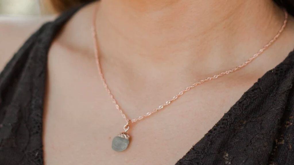 Adjustable Necklace with Charm and Birthstone