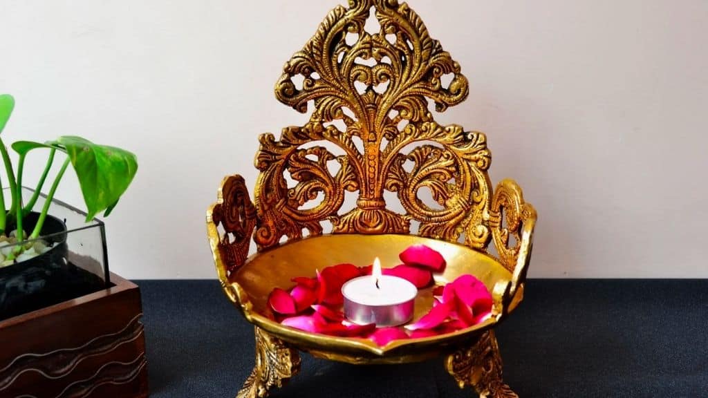 Traditional Brass Bell Urli Vintage Bowl