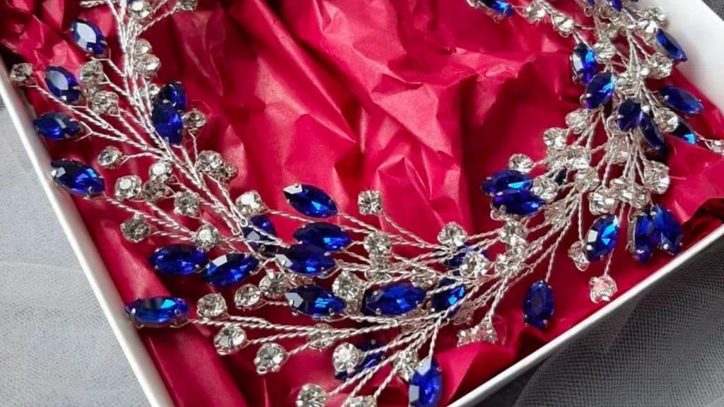 Bridal Blue Flexible Hair Vine
