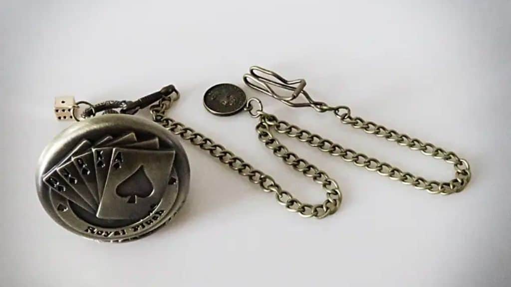 Dapper Chaps Bronze Poker Pocket Watch