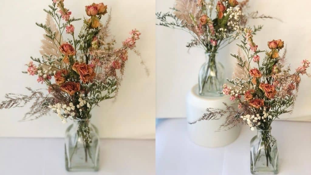 Dried Pink and Neutral Everlasting Bouquet