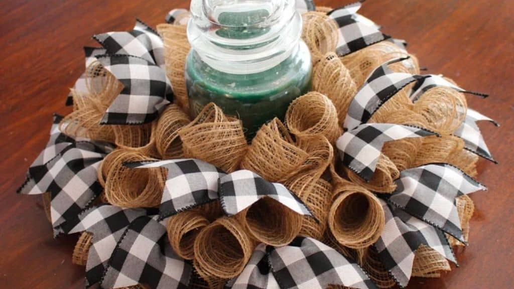 Buffalo Check Print Handmade Centerpiece